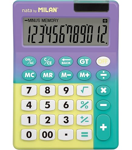 Amazon.co.jp: MILAN カリキュレーター 12桁 電卓 白黒モダン 152012